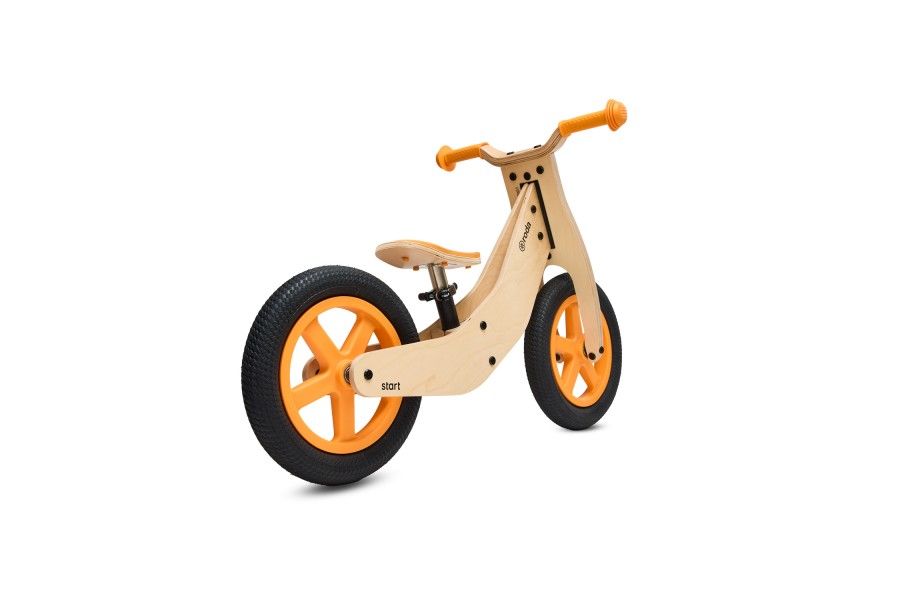 Bicicleta Balance Roda Madera Start Naranjo